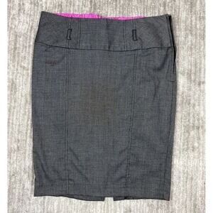 Stooshy Skirt Women 9 Gray Pencil Purple Lined Heathered Knee length Side Zip